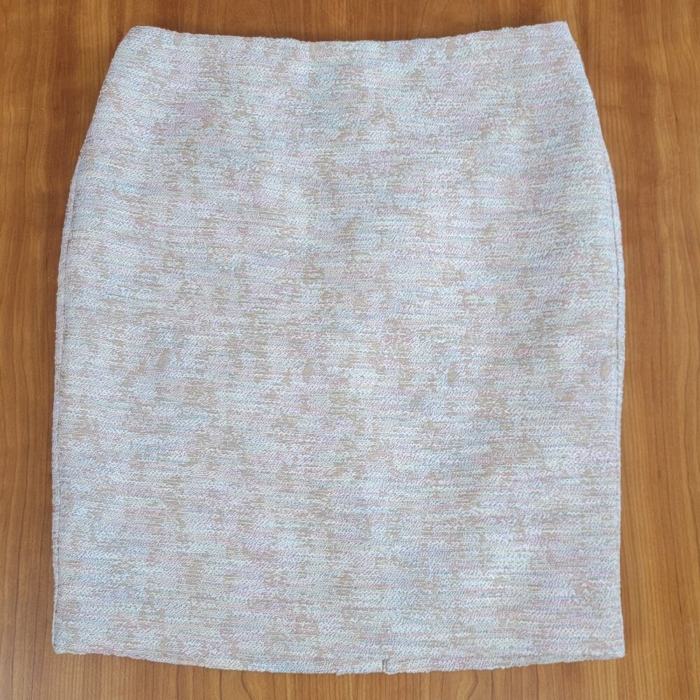 NWT Ann Taylor Factory Multicolor Pastel Textured Pencil Skirt - 4P